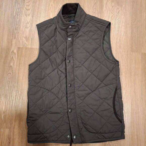J. Crew Sussex Quilted Vest with PrimaLoft (Deep Olive) XS - Picture 1 of 5